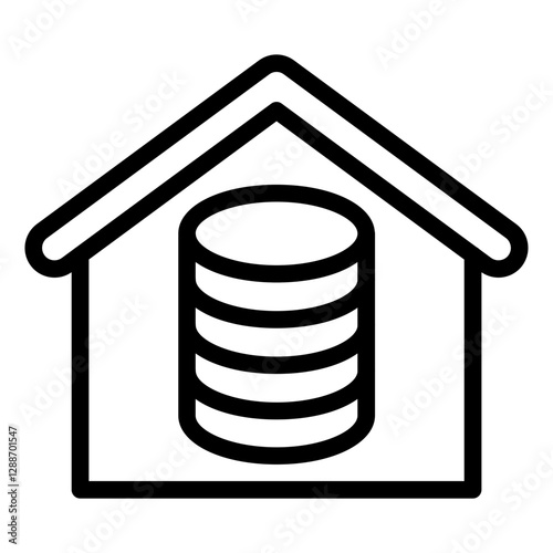 Data Warehouse Vector Icon