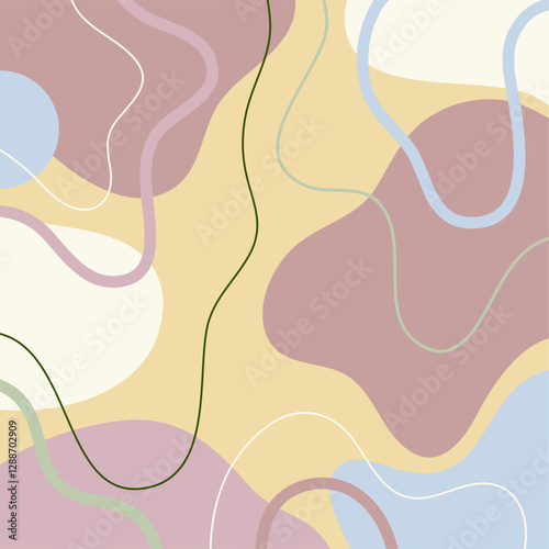 Abstract background with hand drawn doodle shapes.
