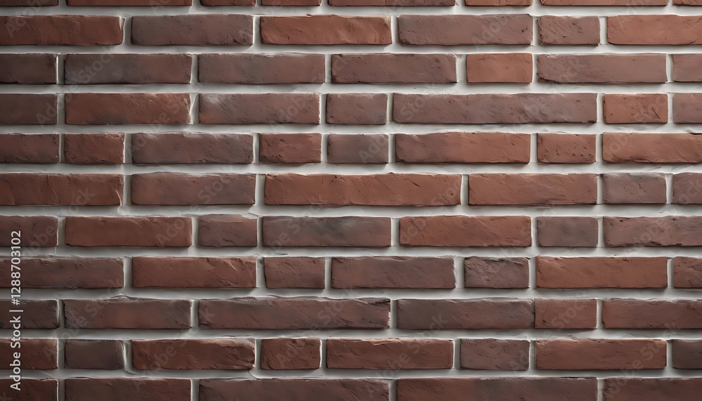 Obraz premium Detailed Brick Wall Texture with Reddish Brown Tones and White Grout