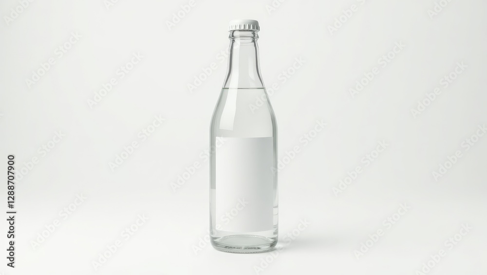 Customizable Bottle Design with Blank White Label for Personalization Customizable Bottle Design with Blank White Label for Personalization