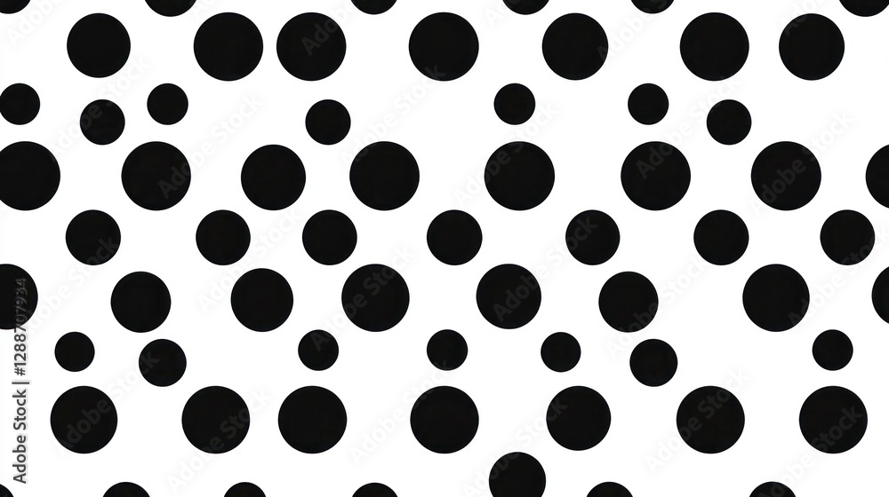 Stylish seamless polka dot pattern in black and white for modern design and fashion elements Stylish seamless polka dot pattern in black and white for modern design and fashion elements