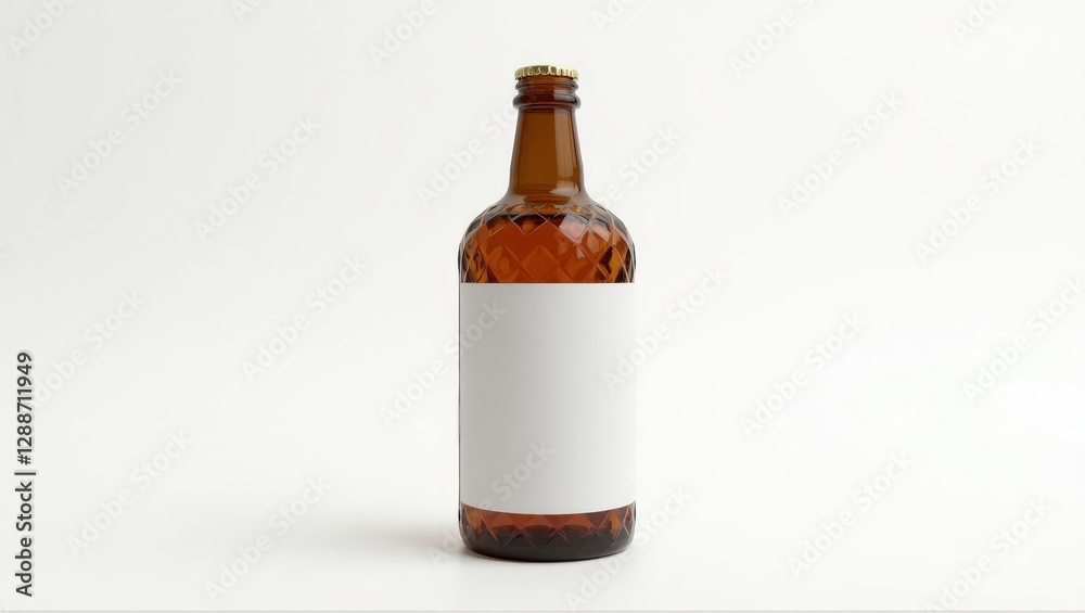 Customizable Bottle Design with Blank White Label for Personalization Customizable Bottle Design with Blank White Label for Personalization