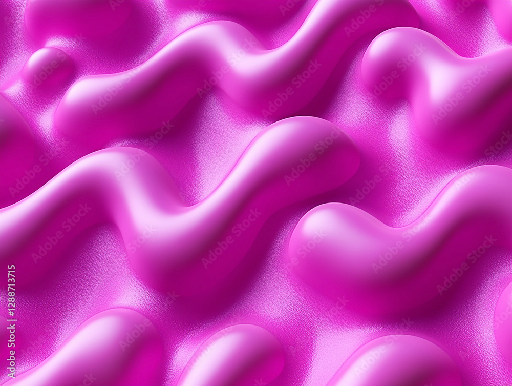 Obraz premium Abstract pink wavy texture showcasing smooth, glossy surfaces creating a vibrant visual effect