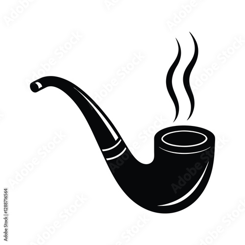 smoking pipe isolated on white