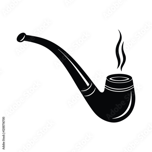 smoking pipe isolated on white