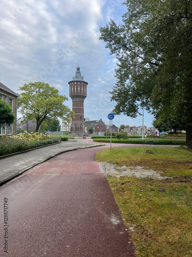Obraz na płótnie Watertower in Sneek Friesland w salonie
