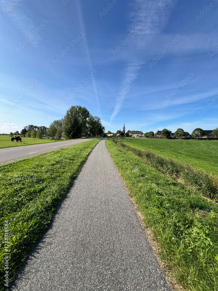 Cycling around Blauwhuis in Friesland