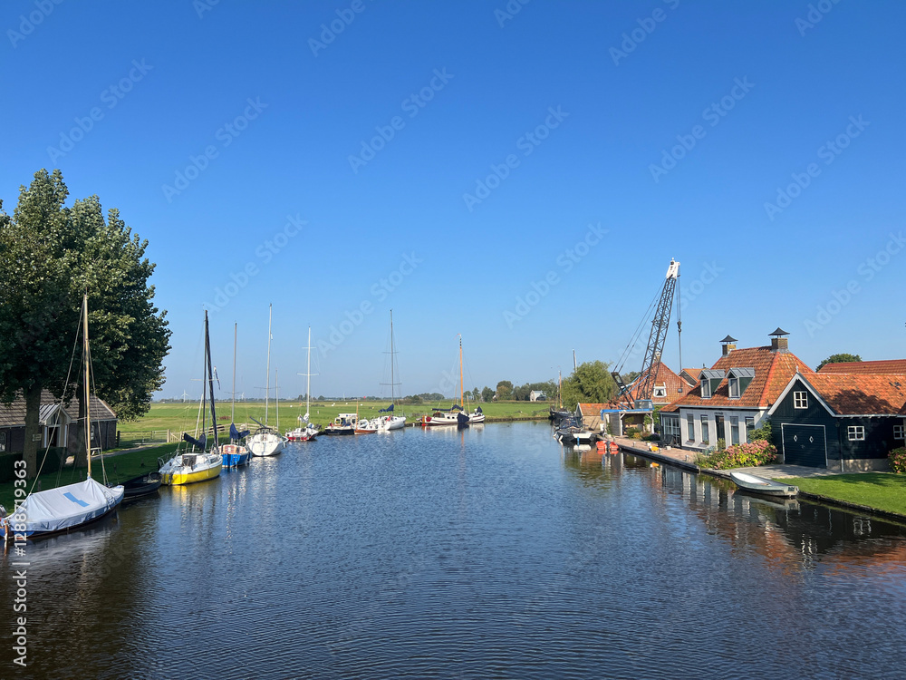 Canal in Gaastmeer in Friesland