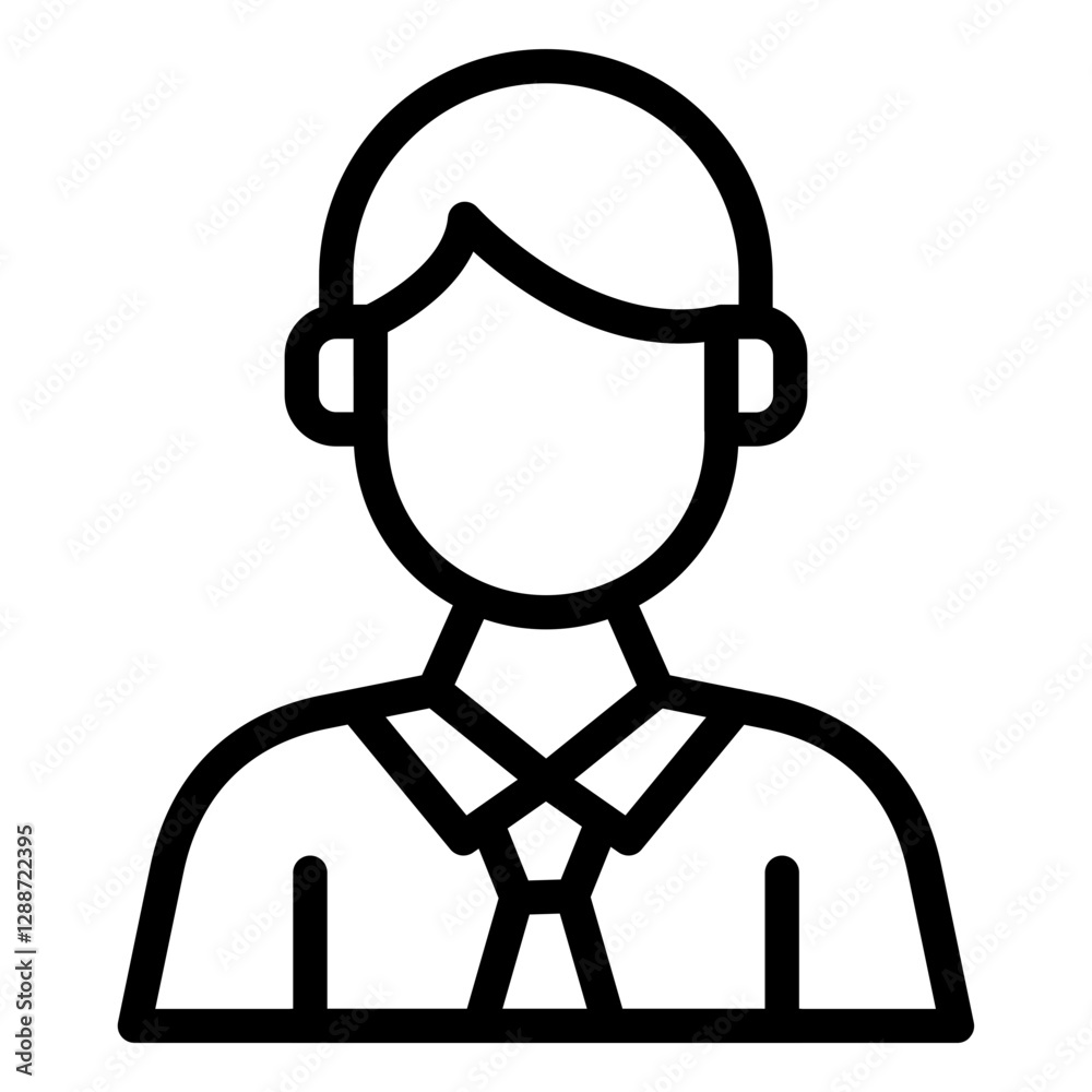 College Student Male Vector Icon College Student Male Vector Icon