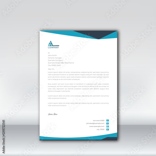 Cuadro en lienzo Letterhead design template for business