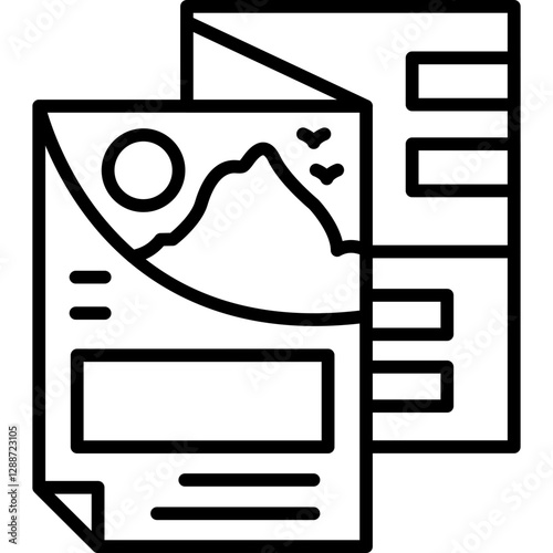 Brochure Icon Vector Element