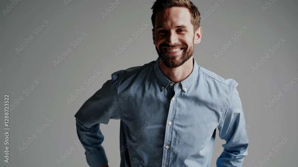 The Smiling Man in Blue The Smiling Man in Blue