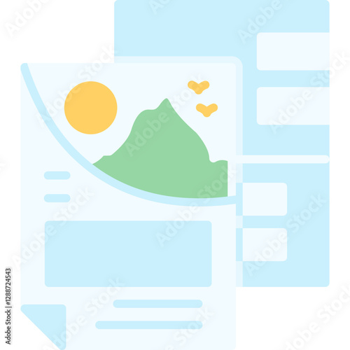 Brochure Icon Vector Element