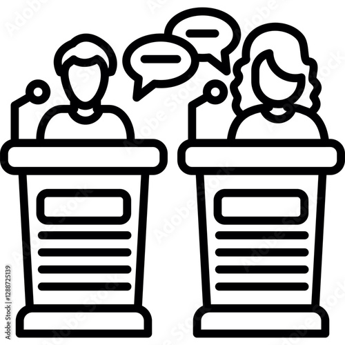 Debate Icon Vector Element