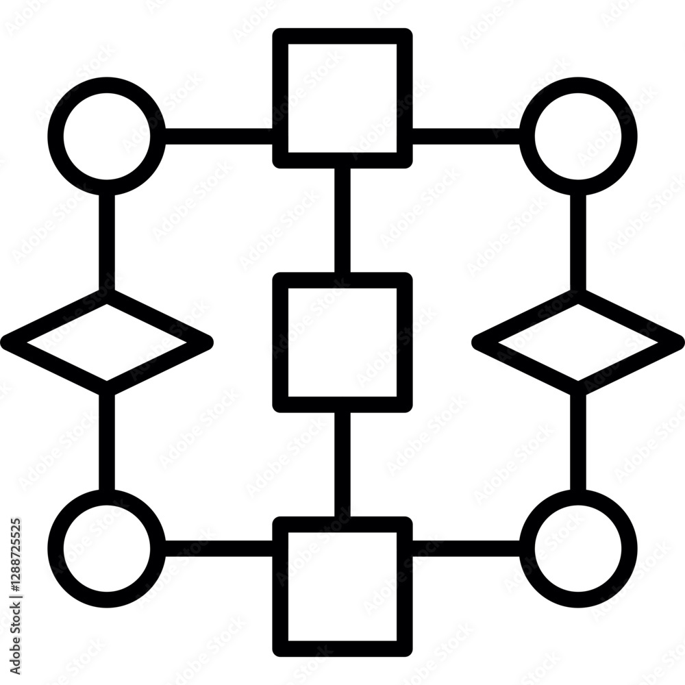 Flowchart Icon Vector Element Flowchart Icon Vector Element