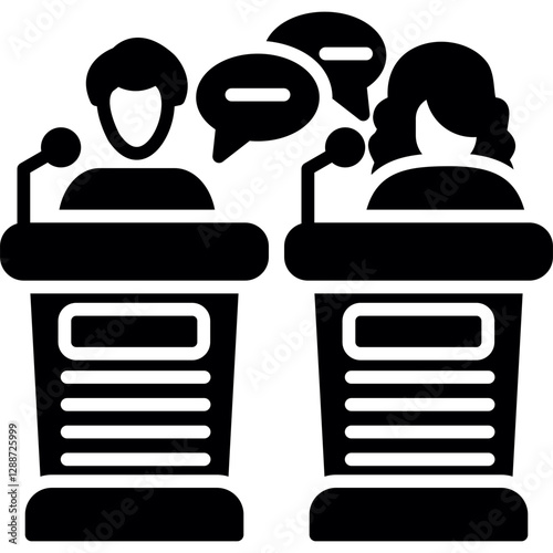 Debate Icon Vector Element