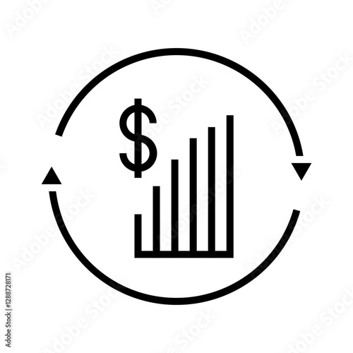 Investment Return icon Design