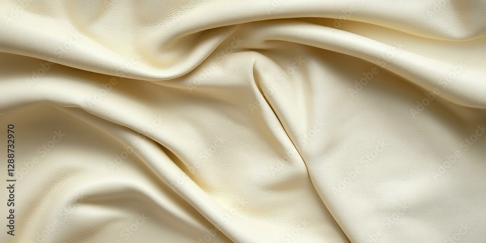 Cream Colored Fabric With Subtle Textured Pattern Draped In Soft Folds Luxurious Elegant Background Cream Colored Fabric With Subtle Textured Pattern Draped In Soft Folds Luxurious Elegant Background