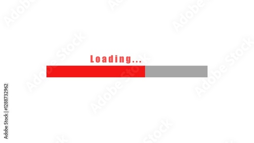 Loading bar illustration. Downloading progress icon.