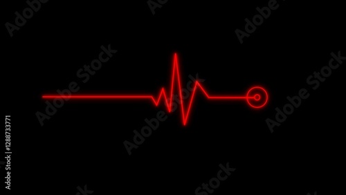 Heartbeat pulse icon illustration. Cardiology heartbeat concept. 