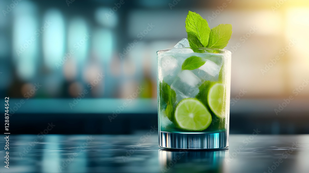 A refreshing cocktail served with mint and lime, perfect for summer gatherings or relaxing evenings at home. A refreshing cocktail served with mint and lime, perfect for summer gatherings or relaxing evenings at home.
