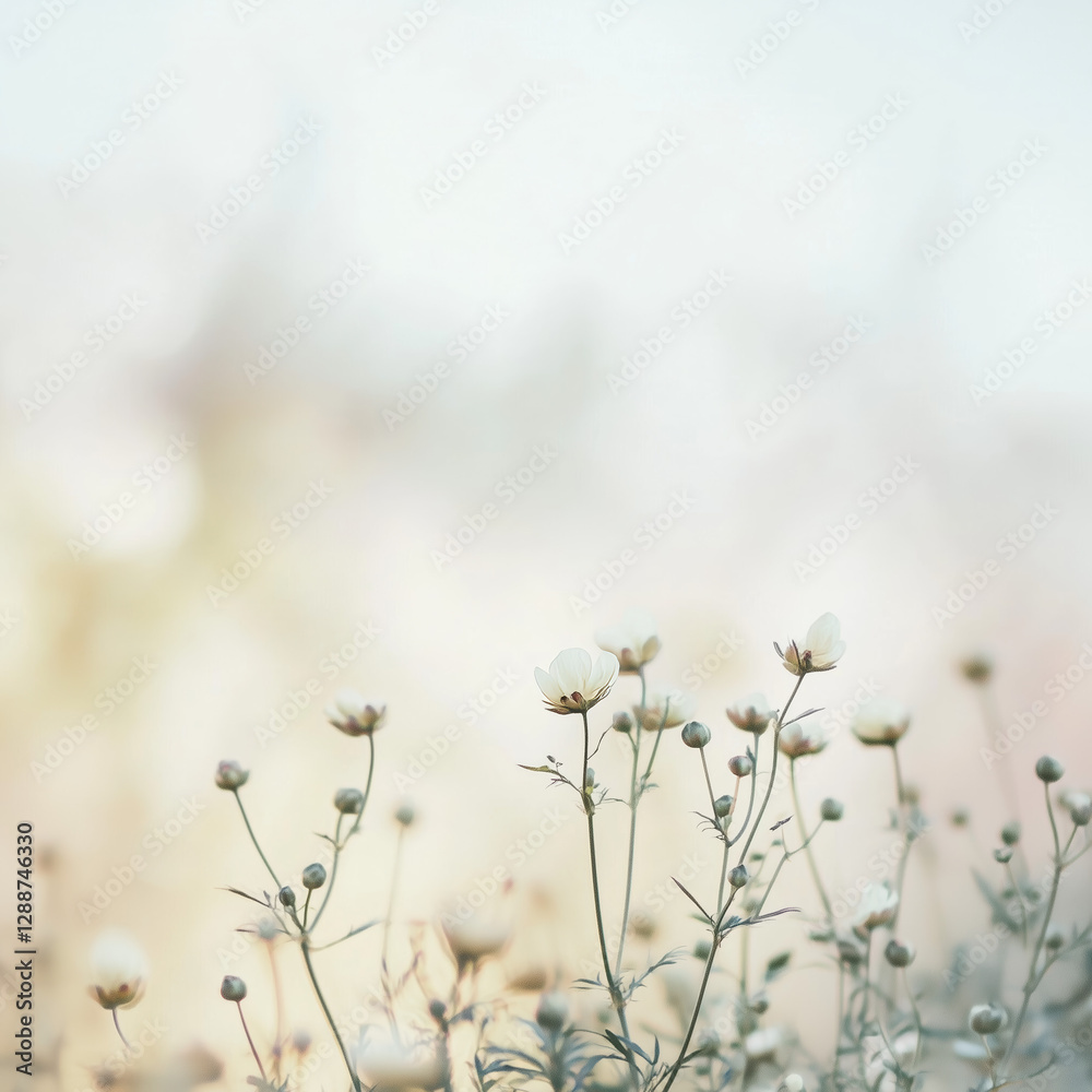Elegant spring flowers blooming in soft pastel colors Elegant spring flowers blooming in soft pastel colors