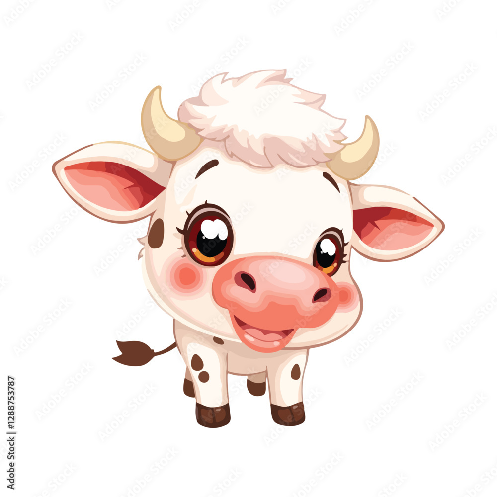 Fototapeta premium funny cow cartoon vector 