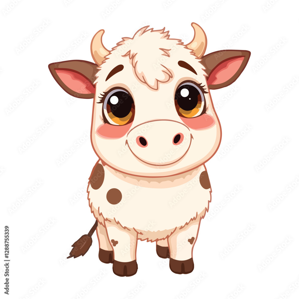Obraz premium funny cow cartoon vector 