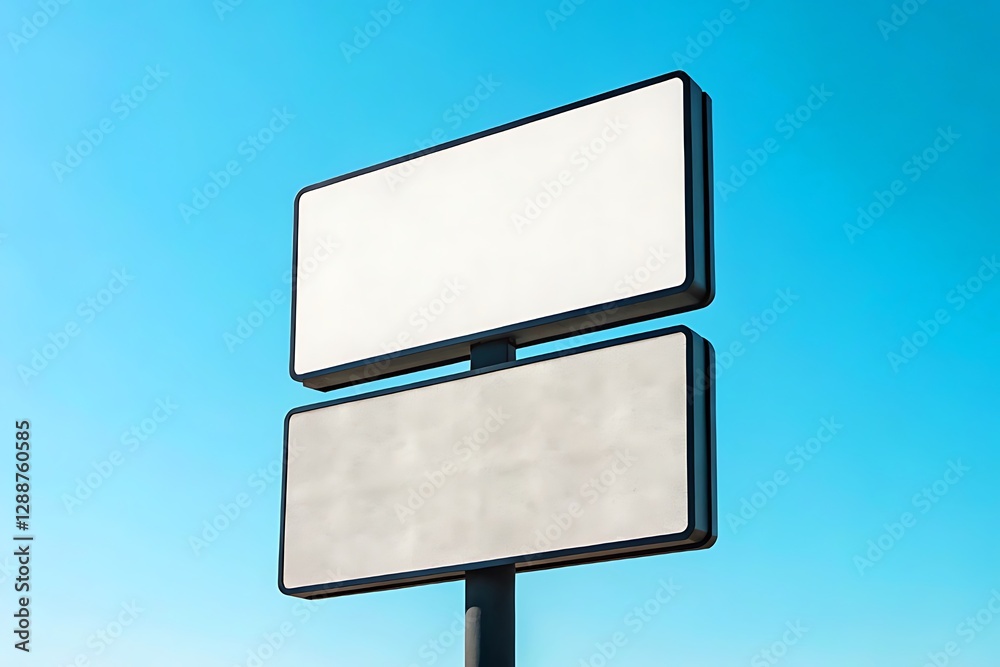 Double-Sided Billboard Mockup Double-Sided Billboard Mockup