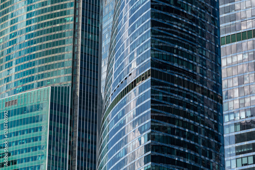 Wallpaper Mural City skyscraper district. Business district. Modern city. Glass skyscrapers. Corporate real estate. Russia. Skyscrapers in the center of Moscow. High-rise buildings in the capital of Russia. Torontodigital.ca