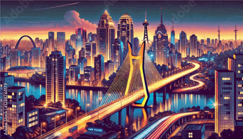 São Paulo Cityscape Illuminated
