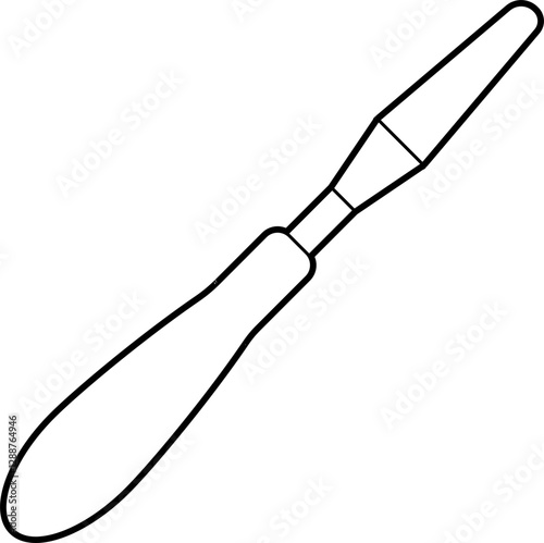 Mixing knife outline vector