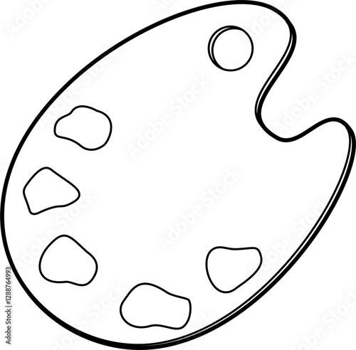 Palette outline vector