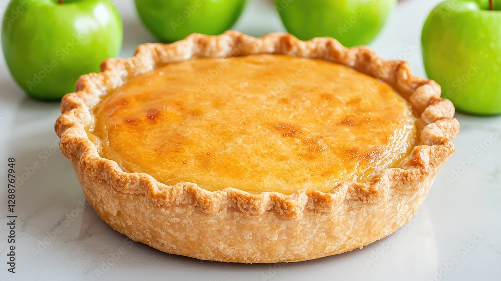 Fresh Apple Pie on Marble Surface Fresh Apple Pie on Marble Surface