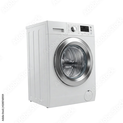 Washing Machine on White Background
