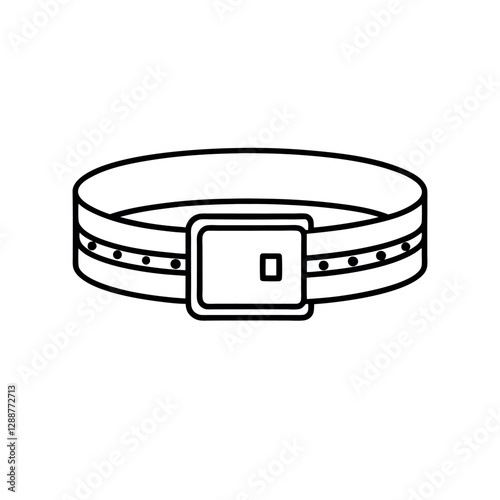 leather belt isolated on white background