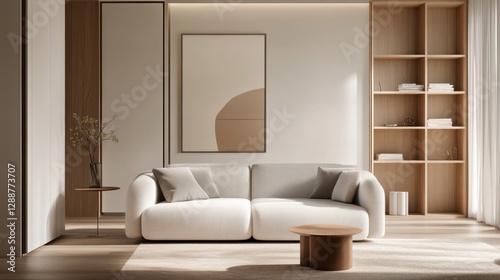 Compact modern apartment designed for urban living with hidden storage, smart furniture, and a stylish aesthetic.