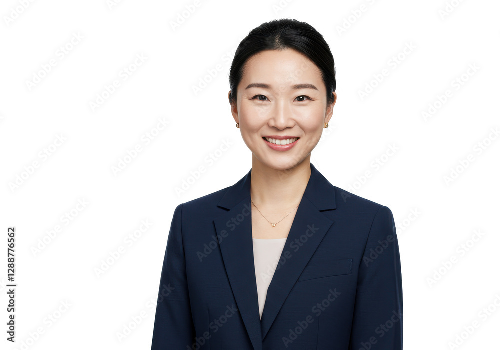 portrait of a smiling asian businesswoman in suit isolated on White background portrait of a smiling asian businesswoman in suit isolated on White background