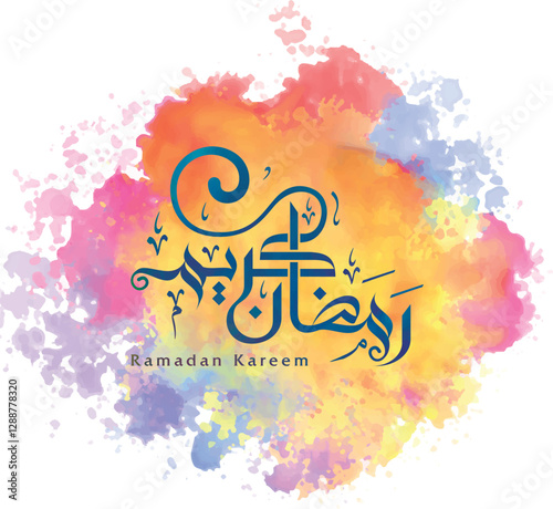 Ramadan Kareem , Ramadan Mubarak arabic calligraphy collection for islamic fasting month (Ramadan) , translation : "generous Ramadan"