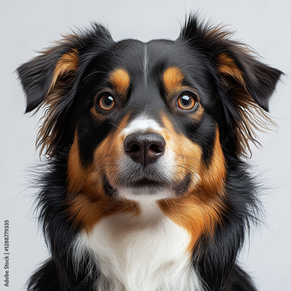 Portrait of a Dog Isolated on White Background Portrait of a Dog Isolated on White Background