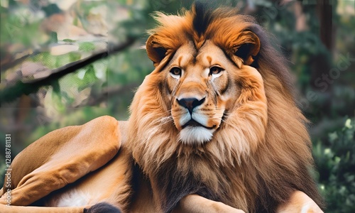 Obraz na płótnie lion isolated w salonie
