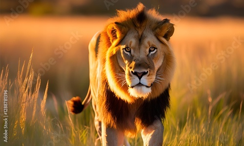 Obraz na płótnie lion isolated w salonie