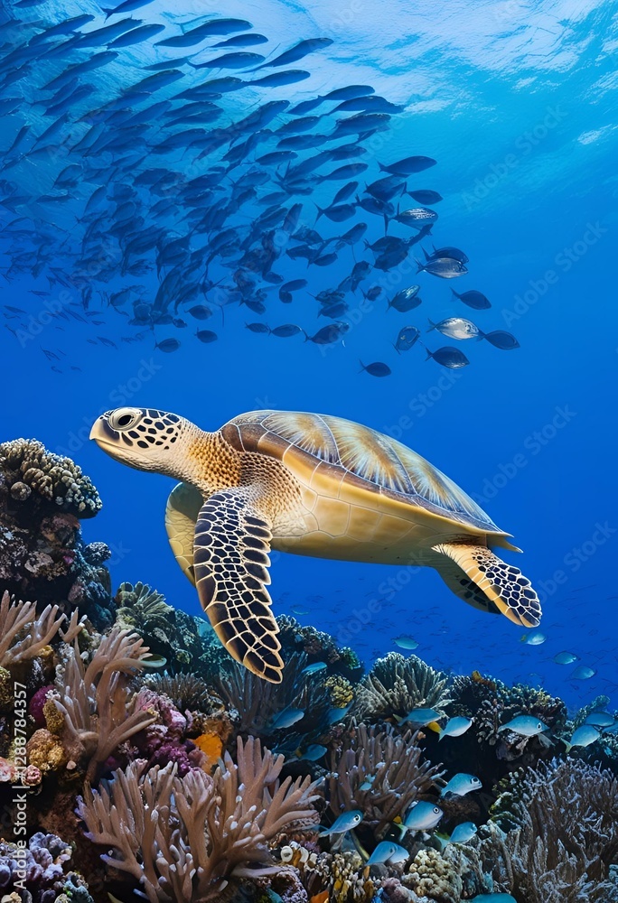 sea turtle swimming sea turtle swimming