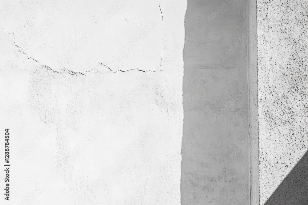 Fototapeta premium Exterior wall crack, light and shadow