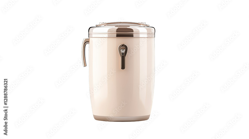 Elegant white ceramic coffee pot with handle, brewing and serving coffee with style Elegant white ceramic coffee pot with handle, brewing and serving coffee with style