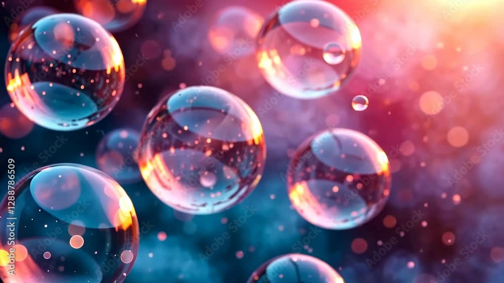 Vibrant abstract bubbles in motion with colorful reflections and dynamic background gradient Vibrant abstract bubbles in motion with colorful reflections and dynamic background gradient