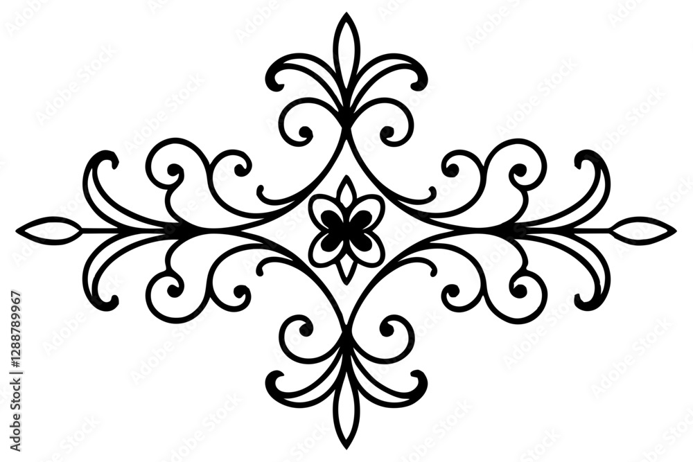 Delicate Baroque Pattern Vector - Textile and Wallpaper Design Delicate Baroque Pattern Vector - Textile and Wallpaper Design