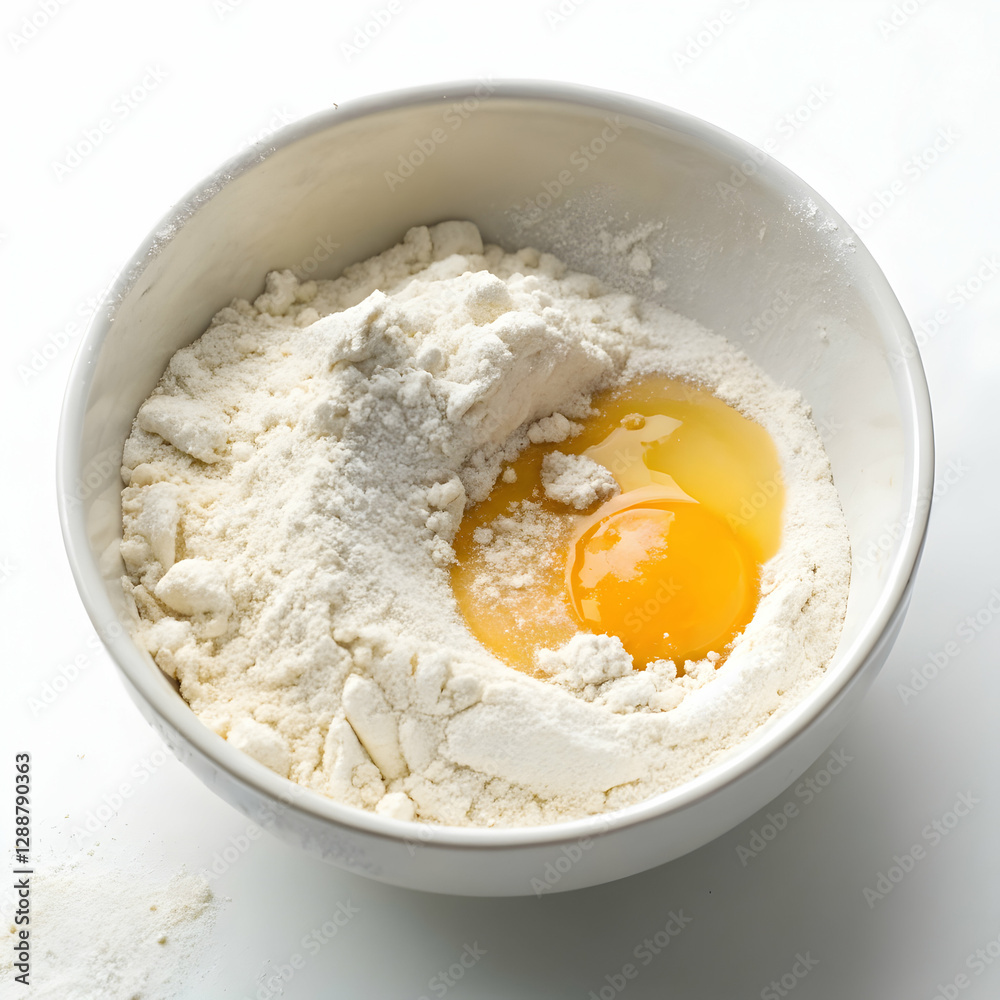 Raw fresh white chicken eggs placed on a stone surface. Raw fresh white chicken eggs placed on a stone surface.