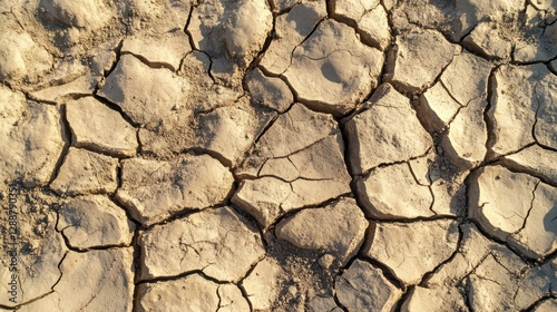 Close-up view of dry, cracked earth texture.