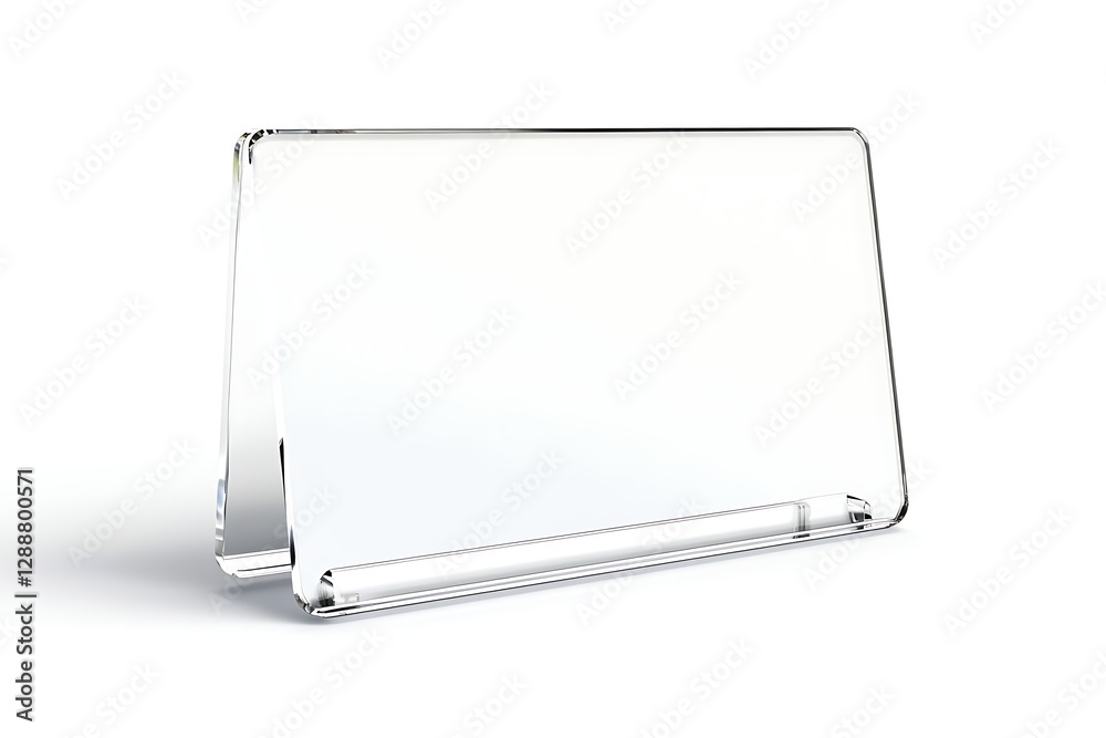 Modern Transparent Acrylic Display Stand, Empty and Ready for Branding